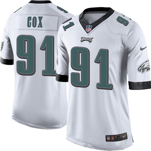 Youth Elite Fletcher Cox Nike Jersey White Road - #91 NFL Philadelphia Eagles